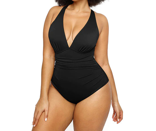 wanlady Plunge   Cutout Swimsuit