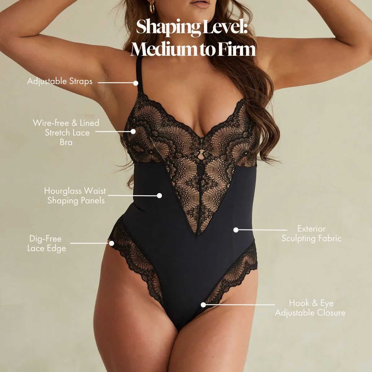 Sculpting Lace Shapewear Bodysuit